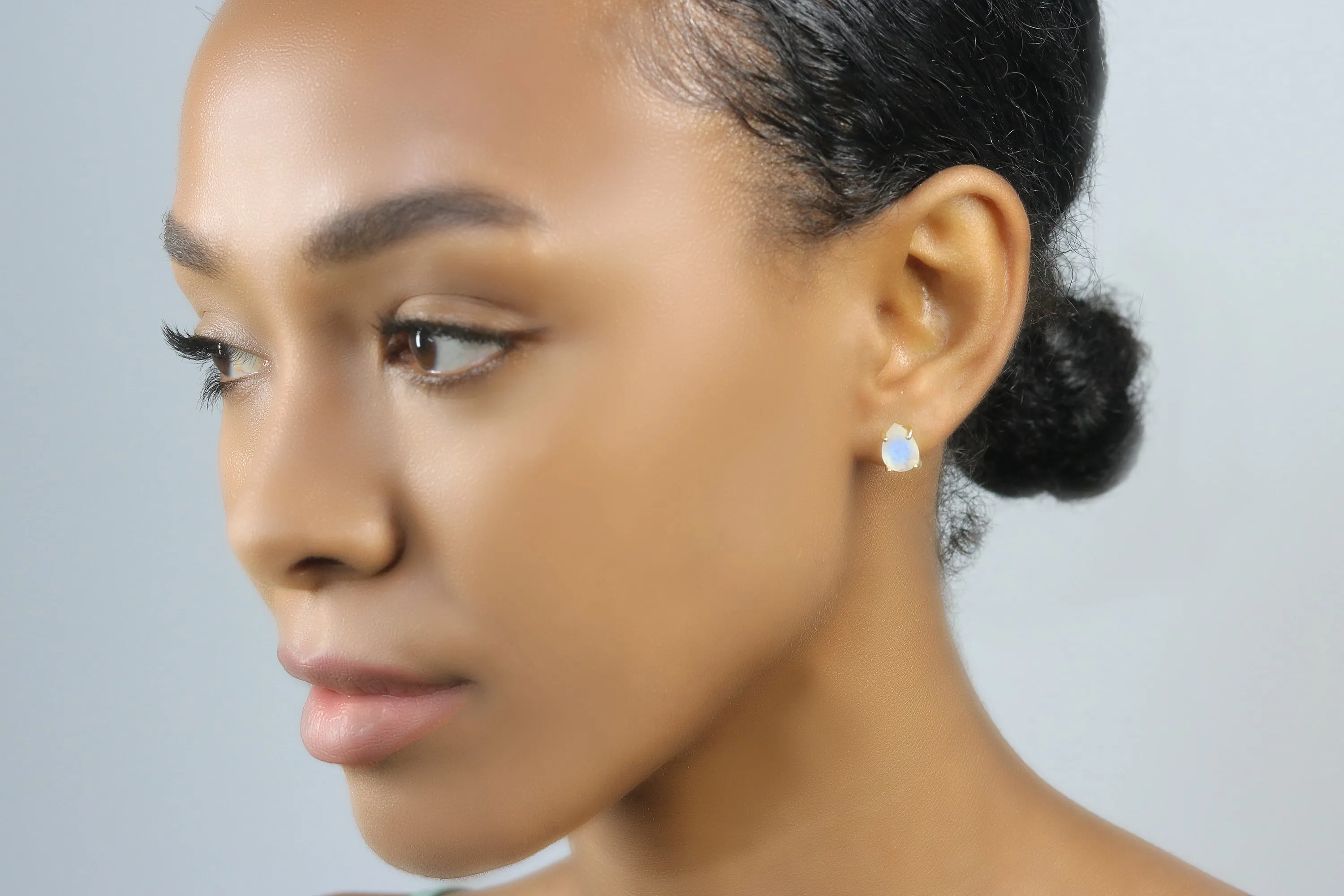 Delicate Moonstone Sterling Silver Earrings