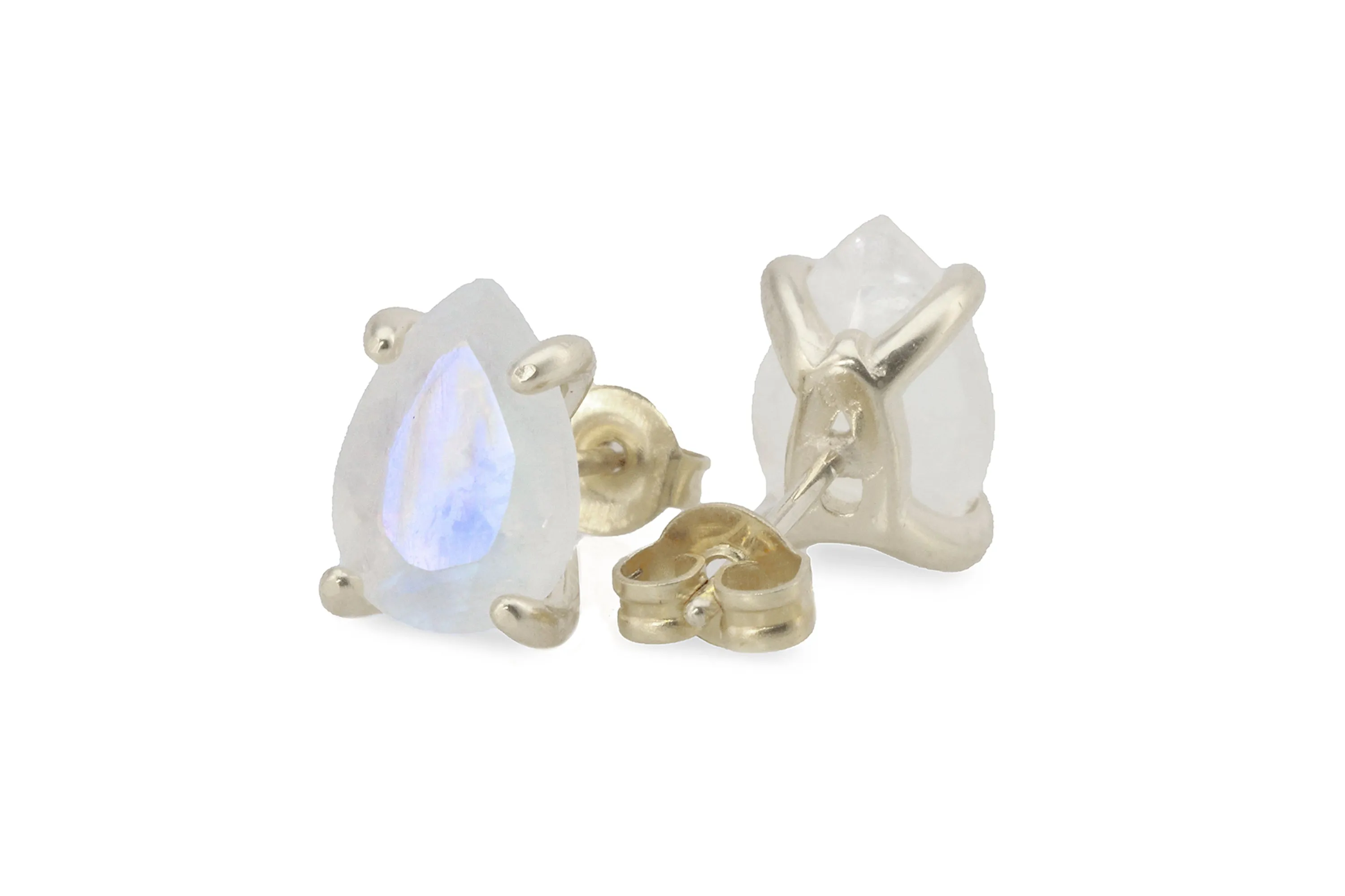 Delicate Moonstone Sterling Silver Earrings