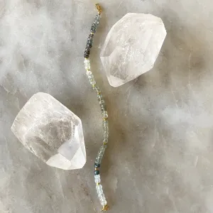 Delicate Moss Aquamarine Bracelet