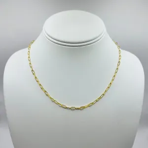 Delicate Paperclip Chain Gold