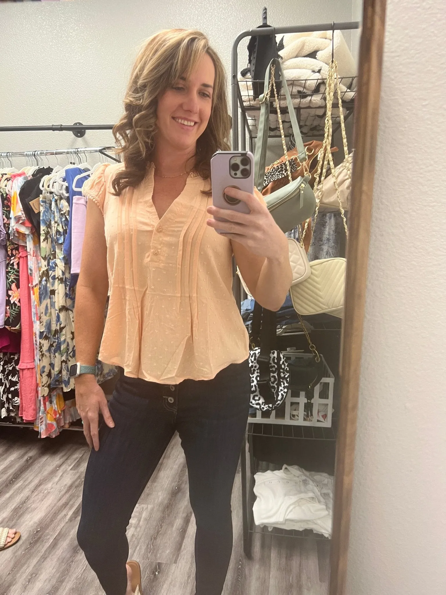 Delicate Peach Blouse