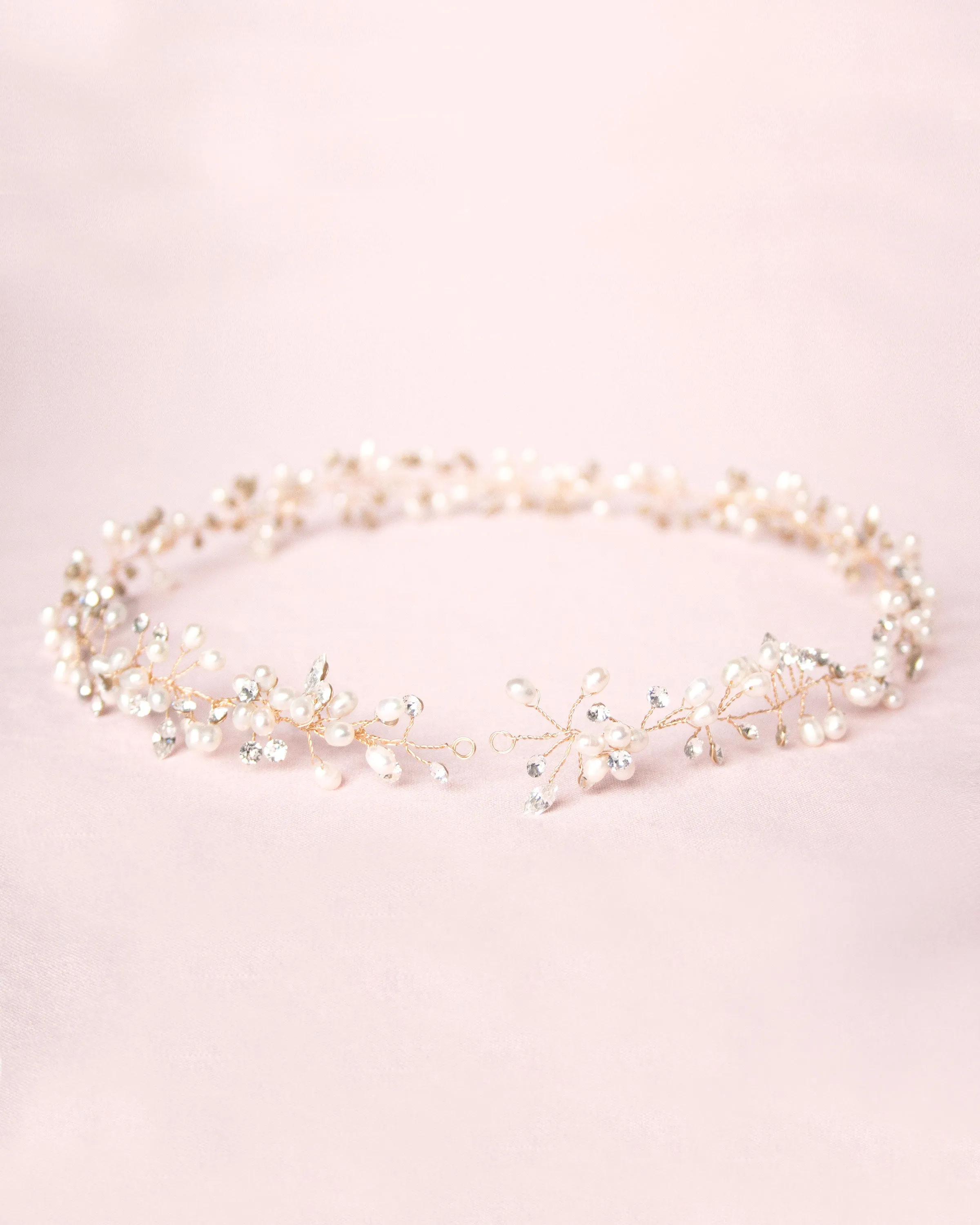 Delicate Pearl & Crystal Halo