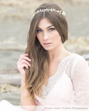 Delicate Pearl & Crystal Halo