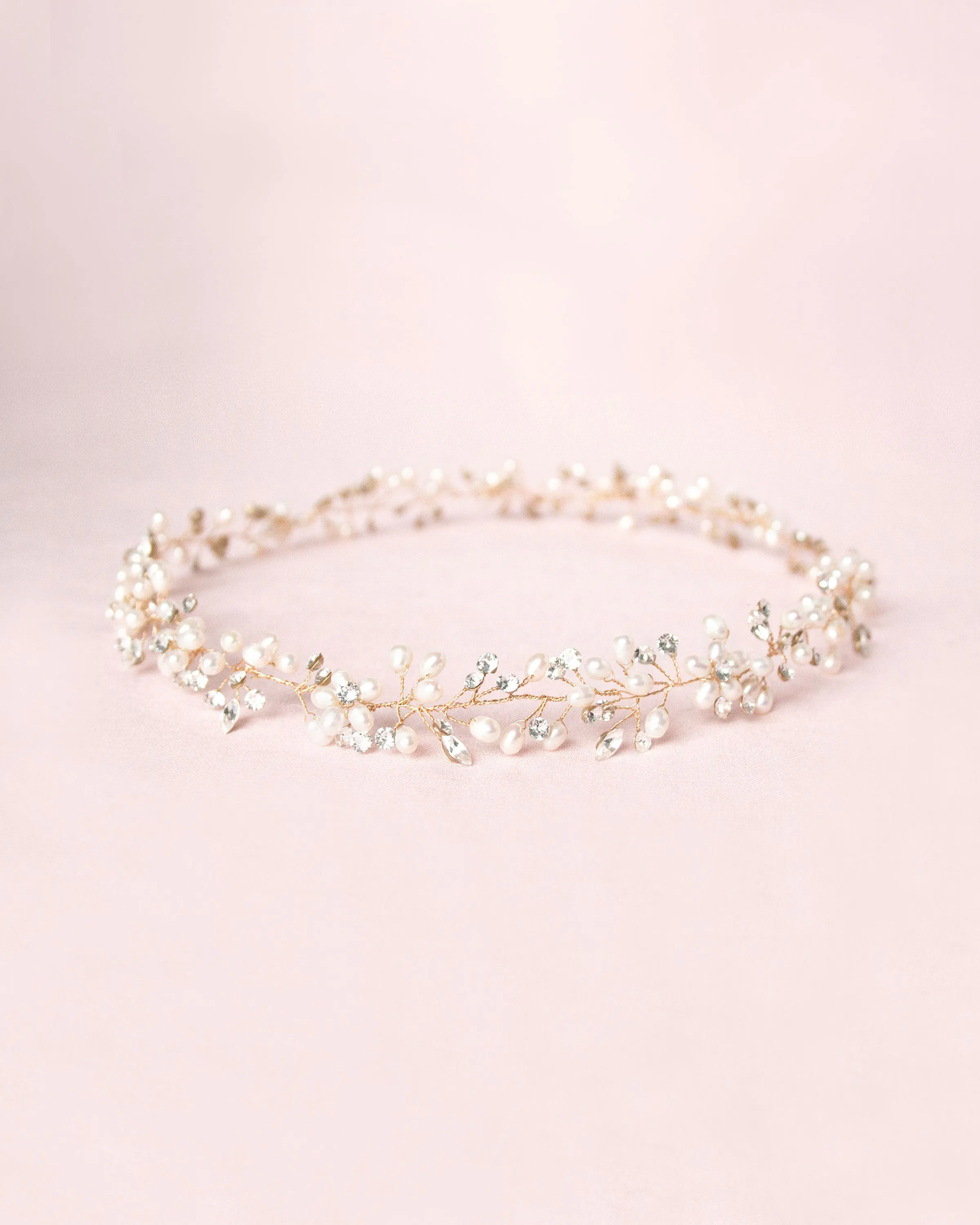 Delicate Pearl & Crystal Halo