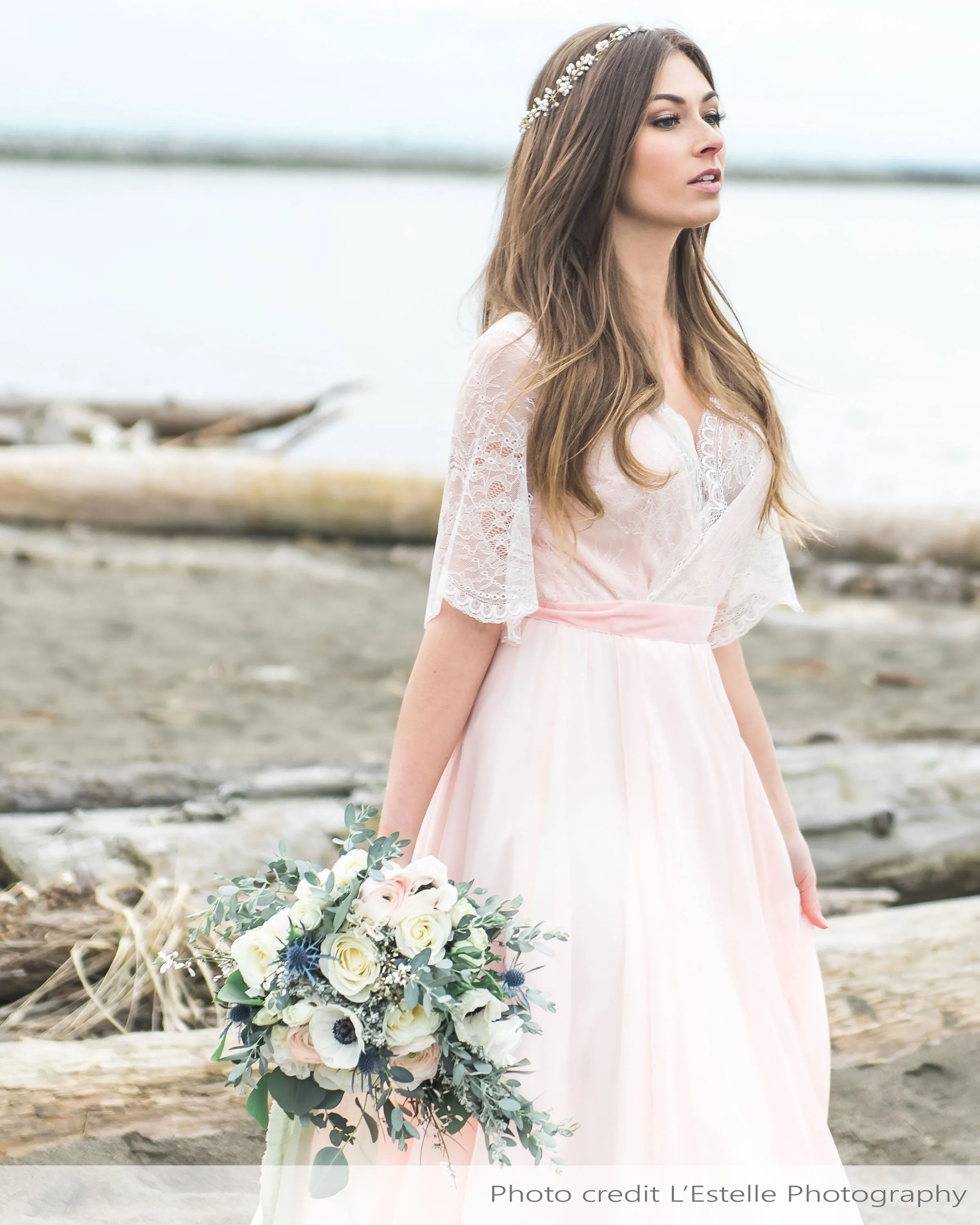 Delicate Pearl & Crystal Halo