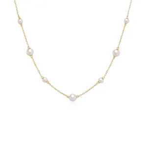 Delicate Pearl Gold Necklace