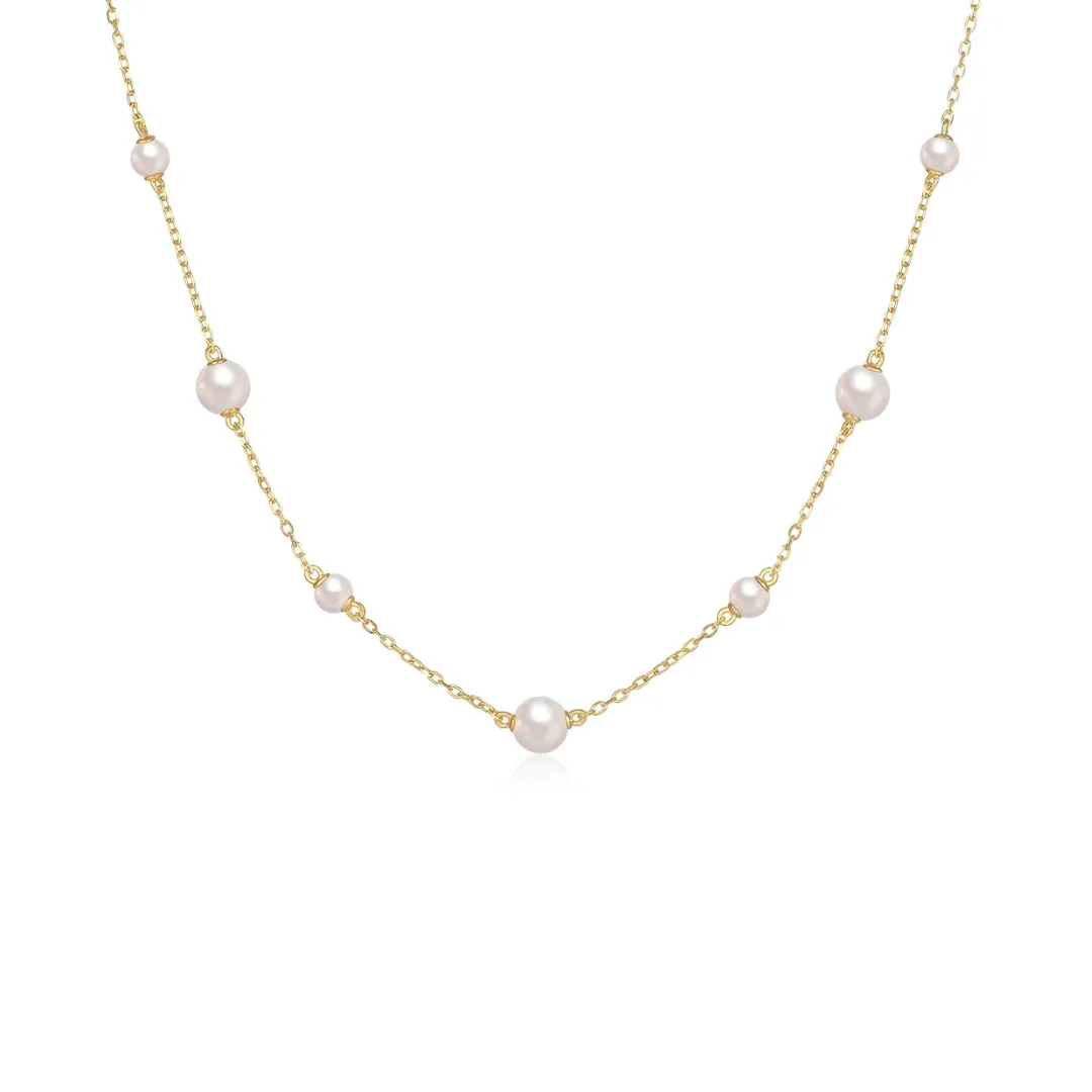 Delicate Pearl Gold Necklace