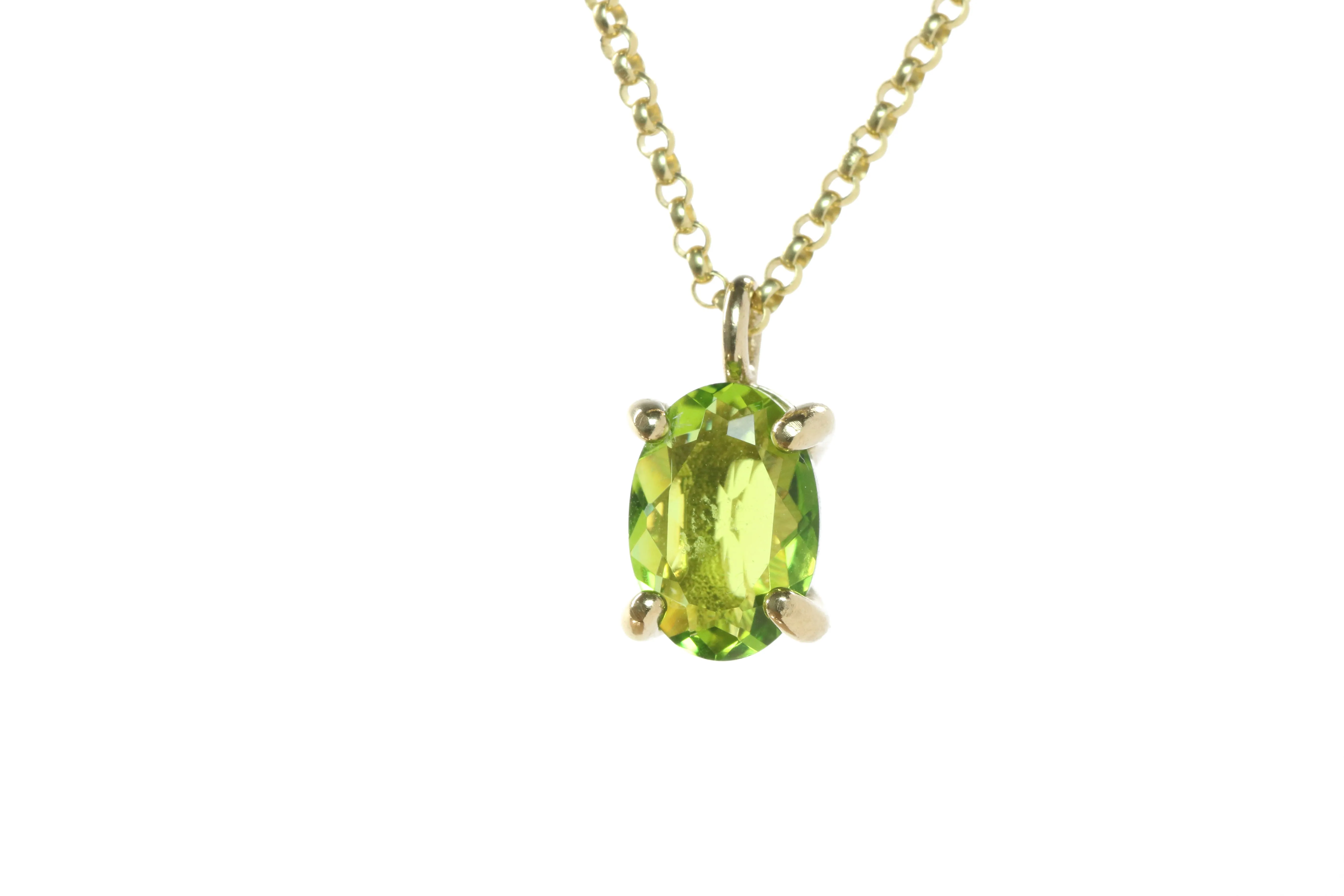 Delicate Peridot 14k Gold Necklace