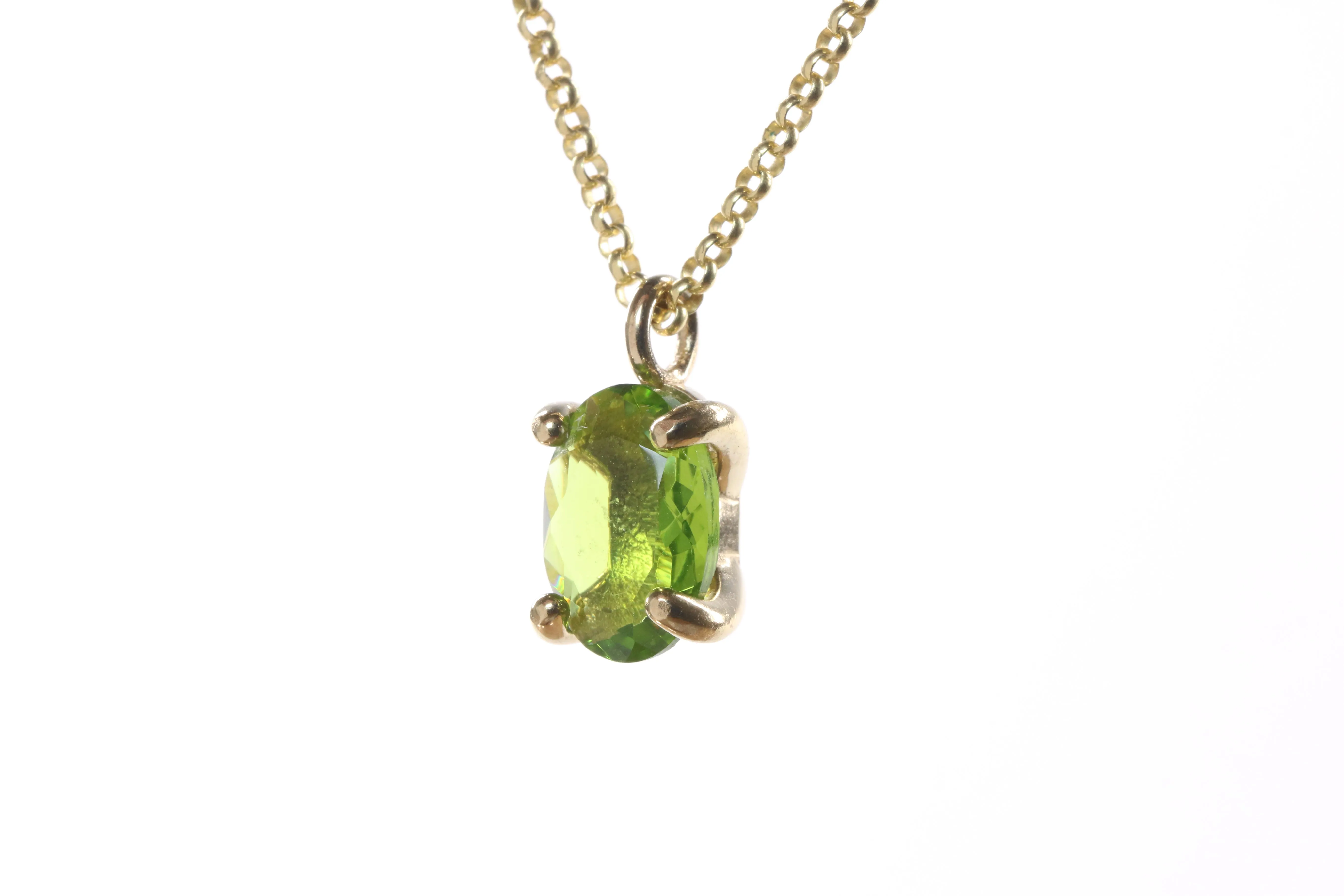 Delicate Peridot 14k Gold Necklace
