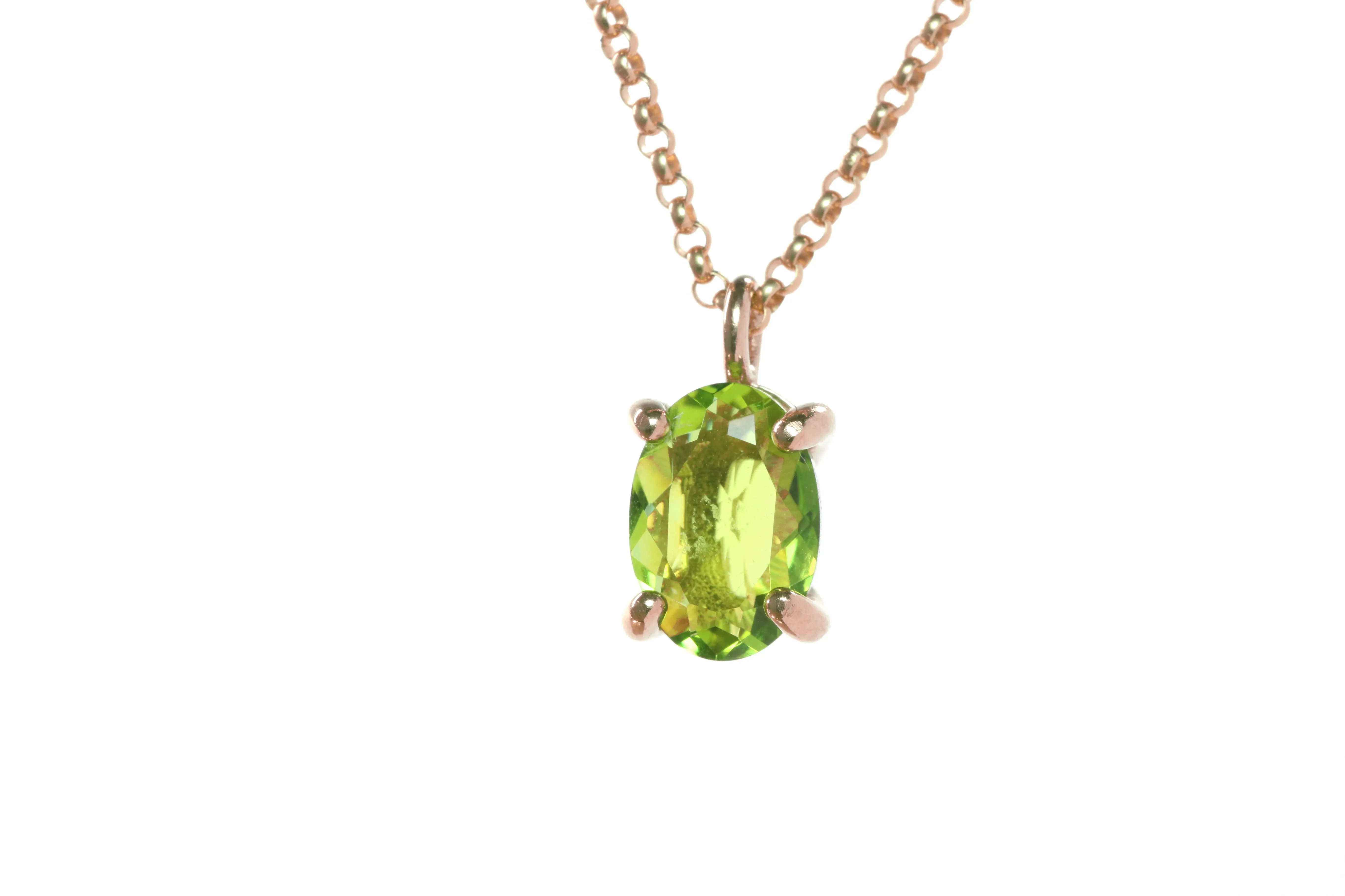 Delicate Peridot 14k Gold Necklace