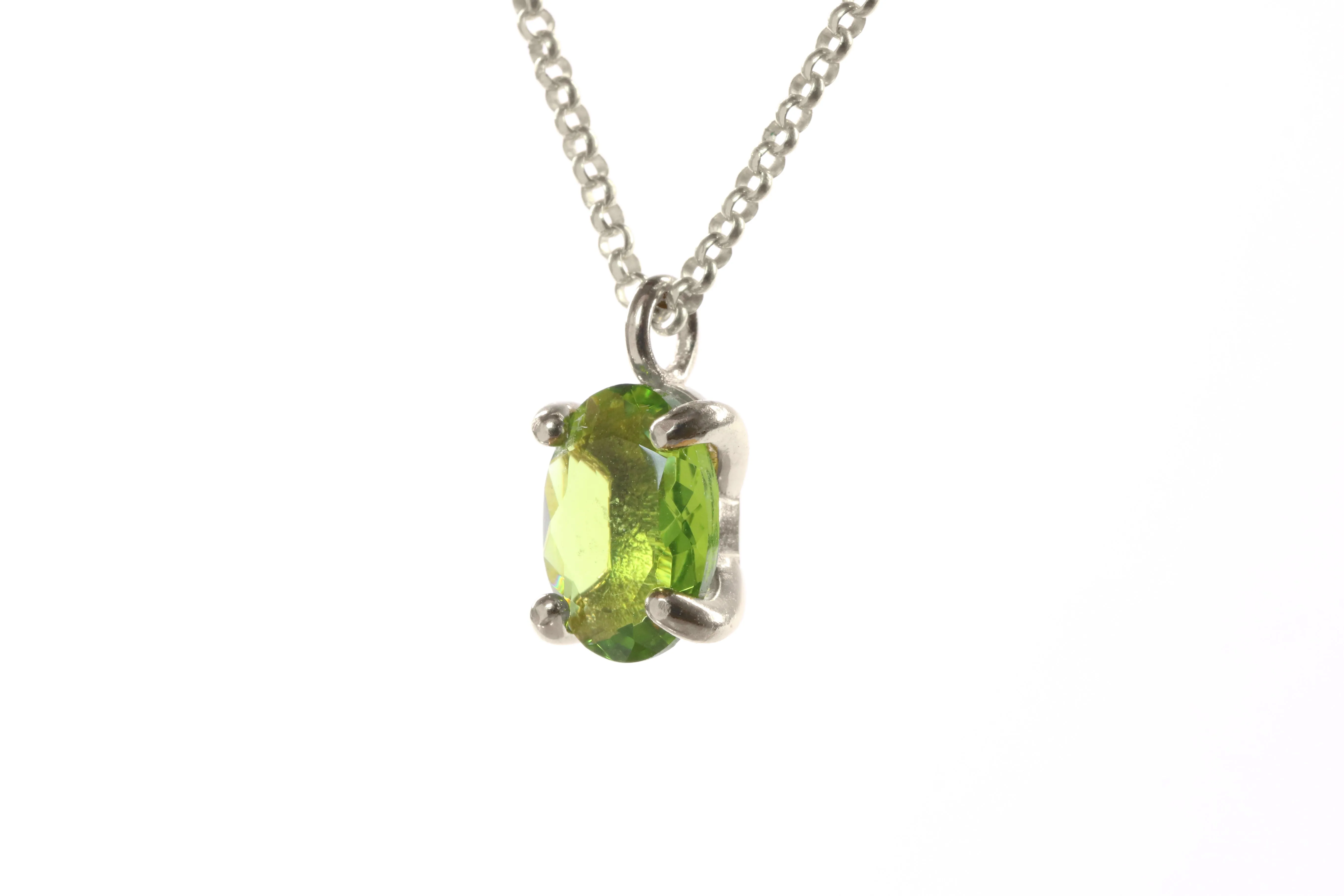 Delicate Peridot 14k Gold Necklace