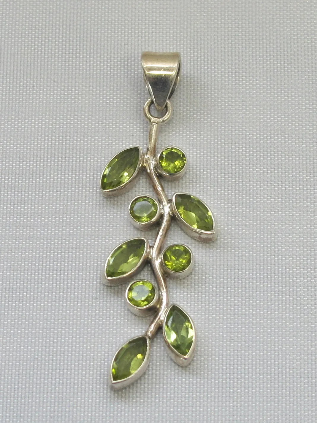 Delicate Peridot Teardrop Pendant