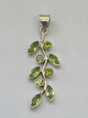 Delicate Peridot Teardrop Pendant