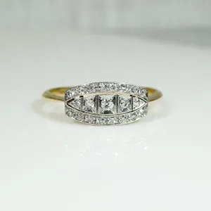 Delicate Pierced & Engraved Diamond Ring