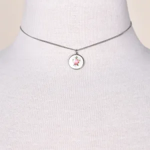 Delicate Rose Sterling Necklace