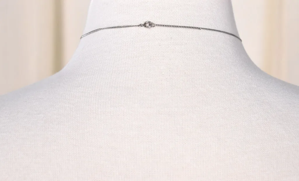 Delicate Rose Sterling Necklace