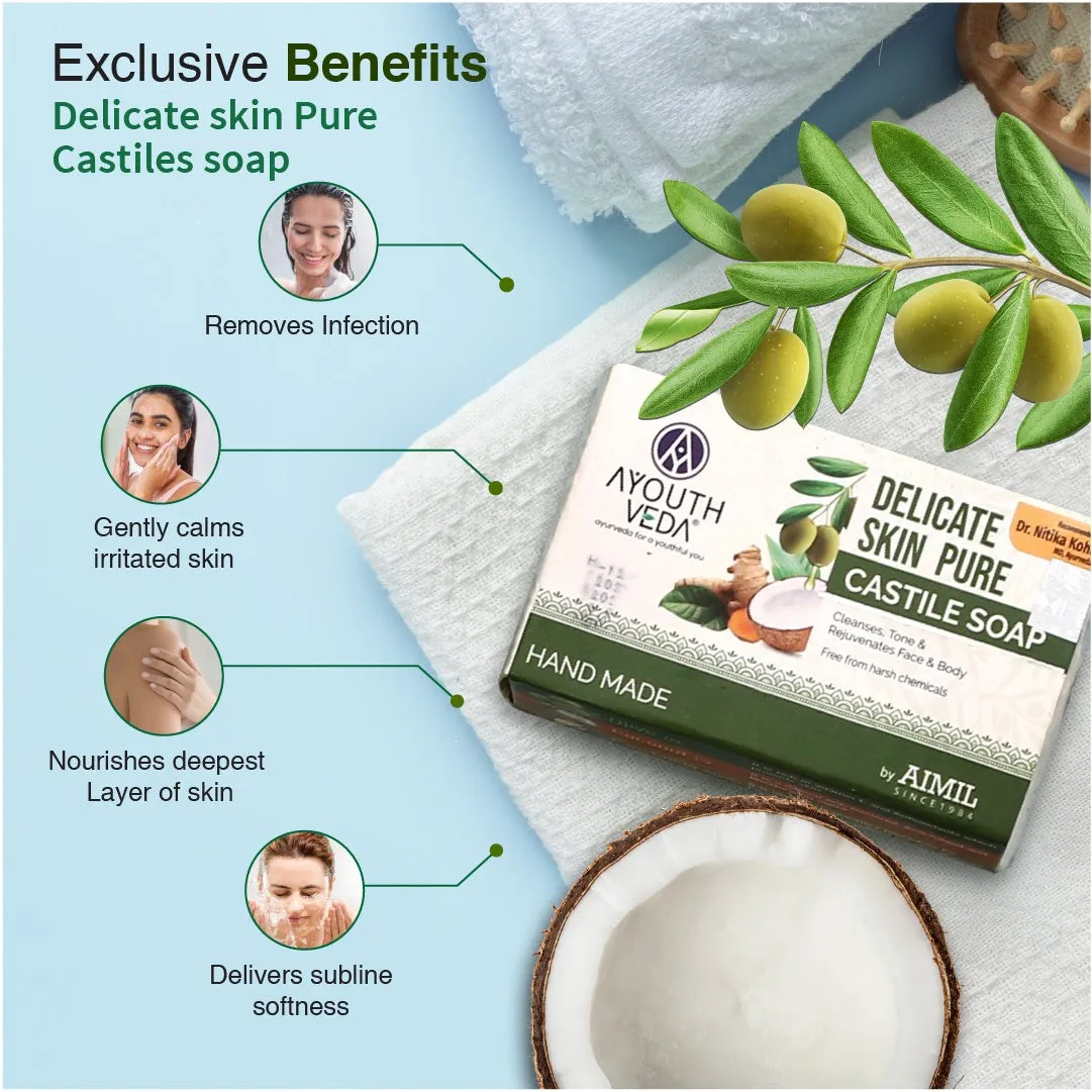 Delicate Skin Care Combo | Delicate Skin Pure Castile Soap (110g) & Delicate Skin Body Moisturizer (300 ml)