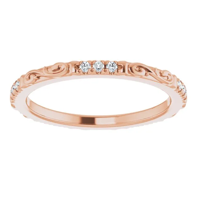 Delicate Stackable Infinity Diamond Eternity Band