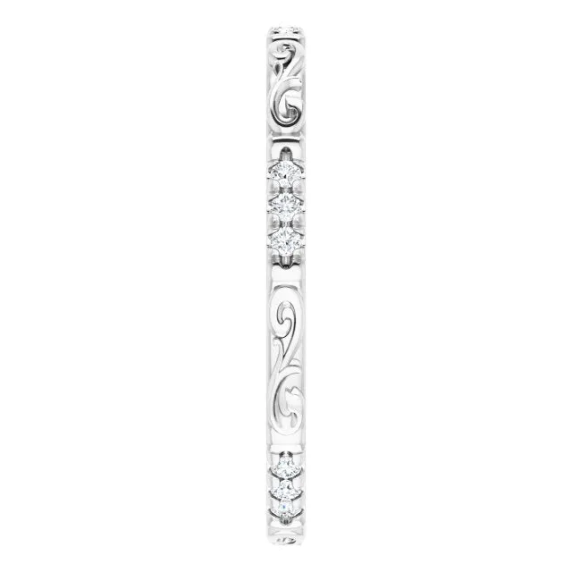 Delicate Stackable Infinity Diamond Eternity Band