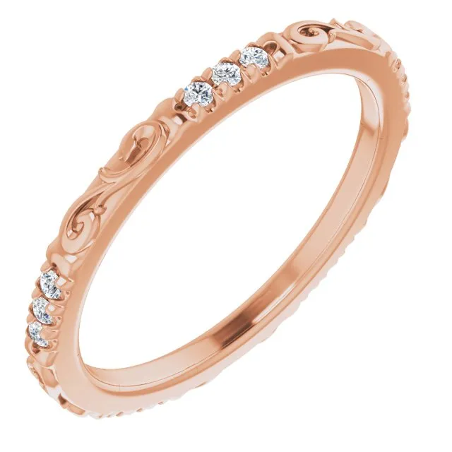 Delicate Stackable Infinity Diamond Eternity Band
