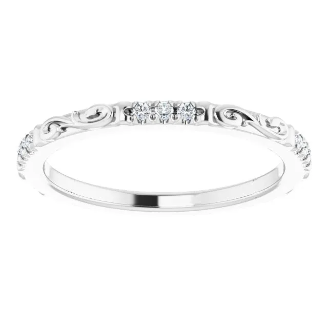 Delicate Stackable Infinity Diamond Eternity Band