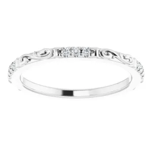 Delicate Stackable Infinity Diamond Eternity Band
