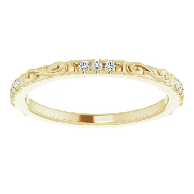 Delicate Stackable Infinity Diamond Eternity Band