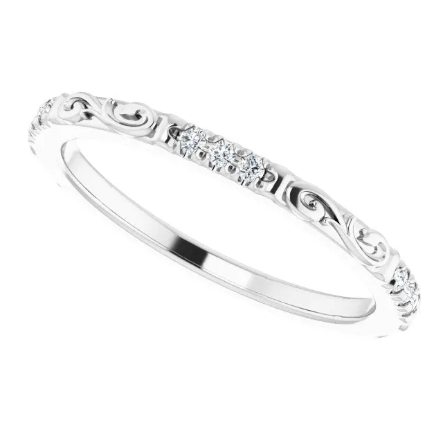 Delicate Stackable Infinity Diamond Eternity Band