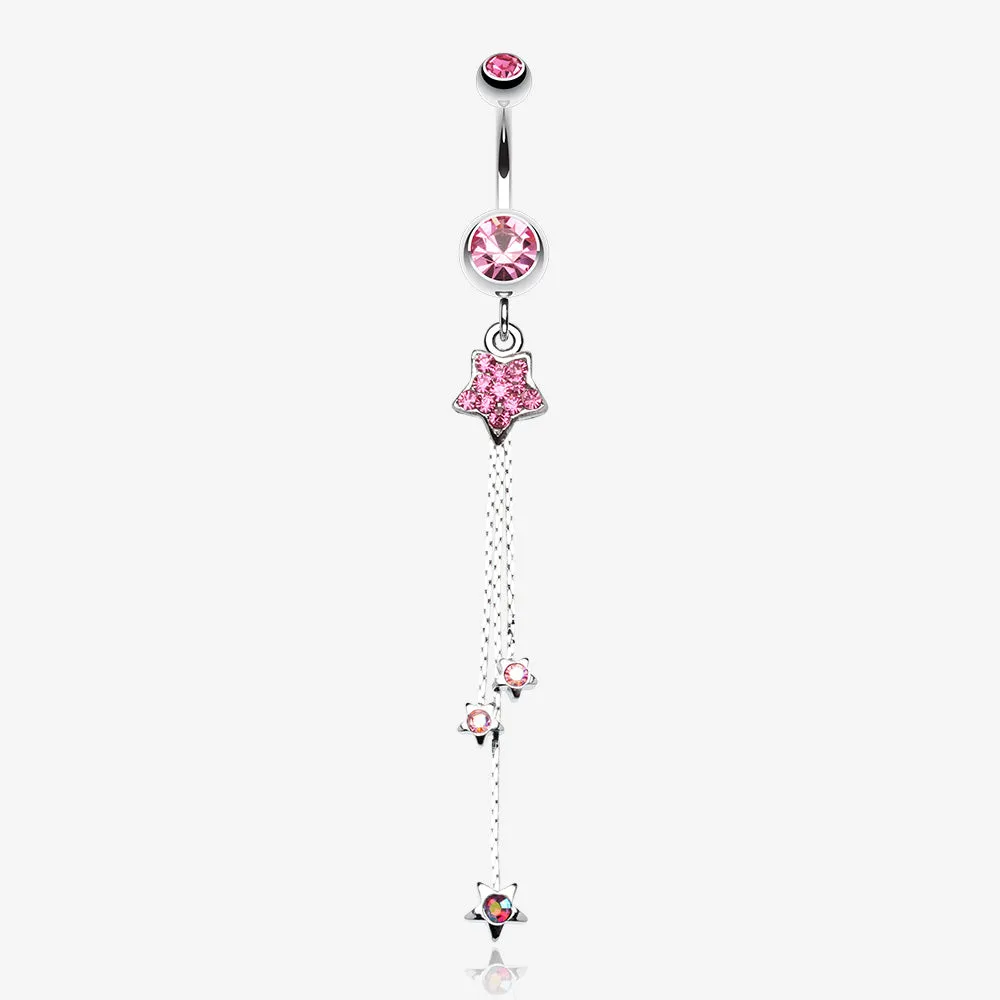 Delicate Star Sparkles Belly Ring