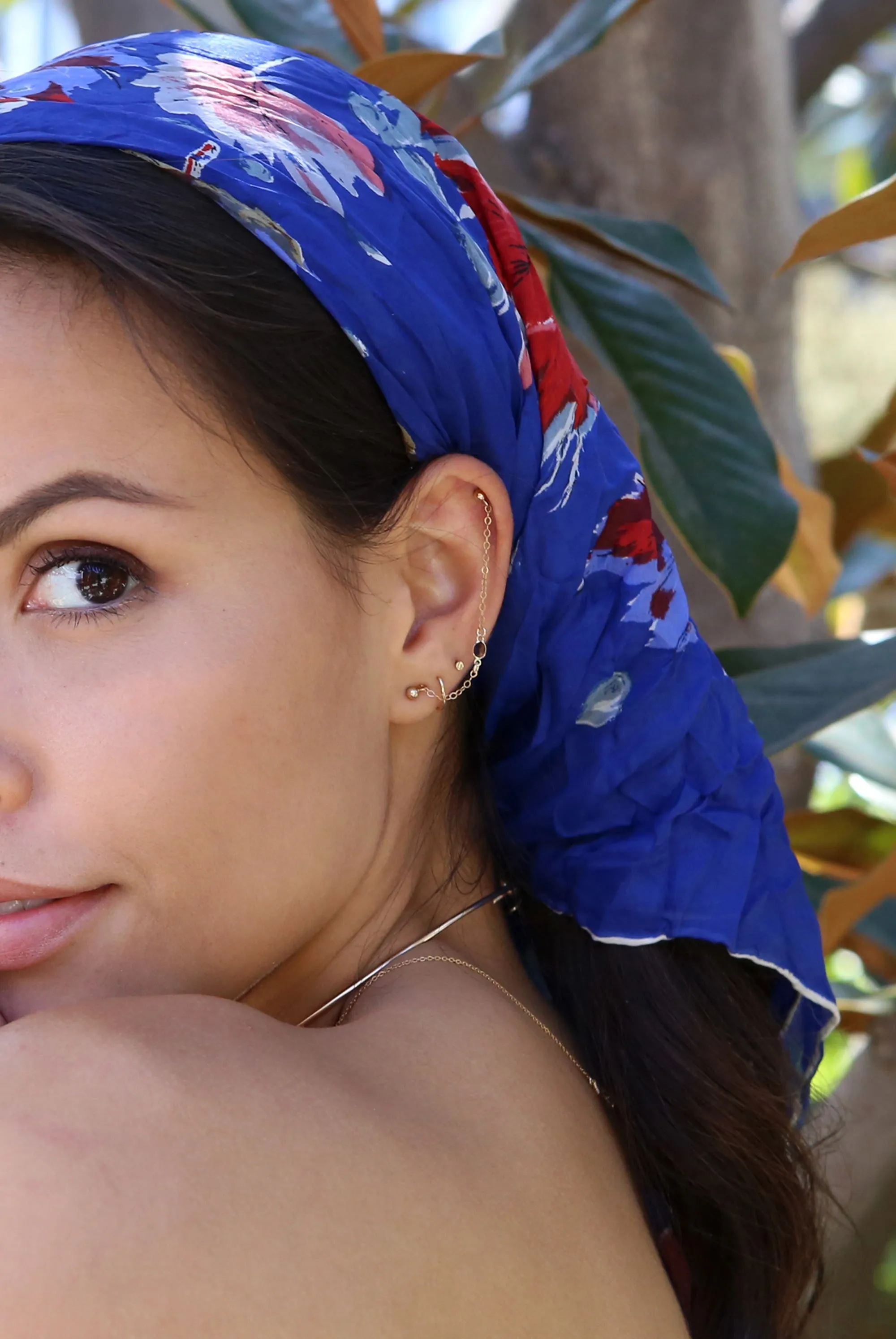 Delicate Stone Ear Chain