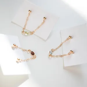 Delicate Stone Ear Chain