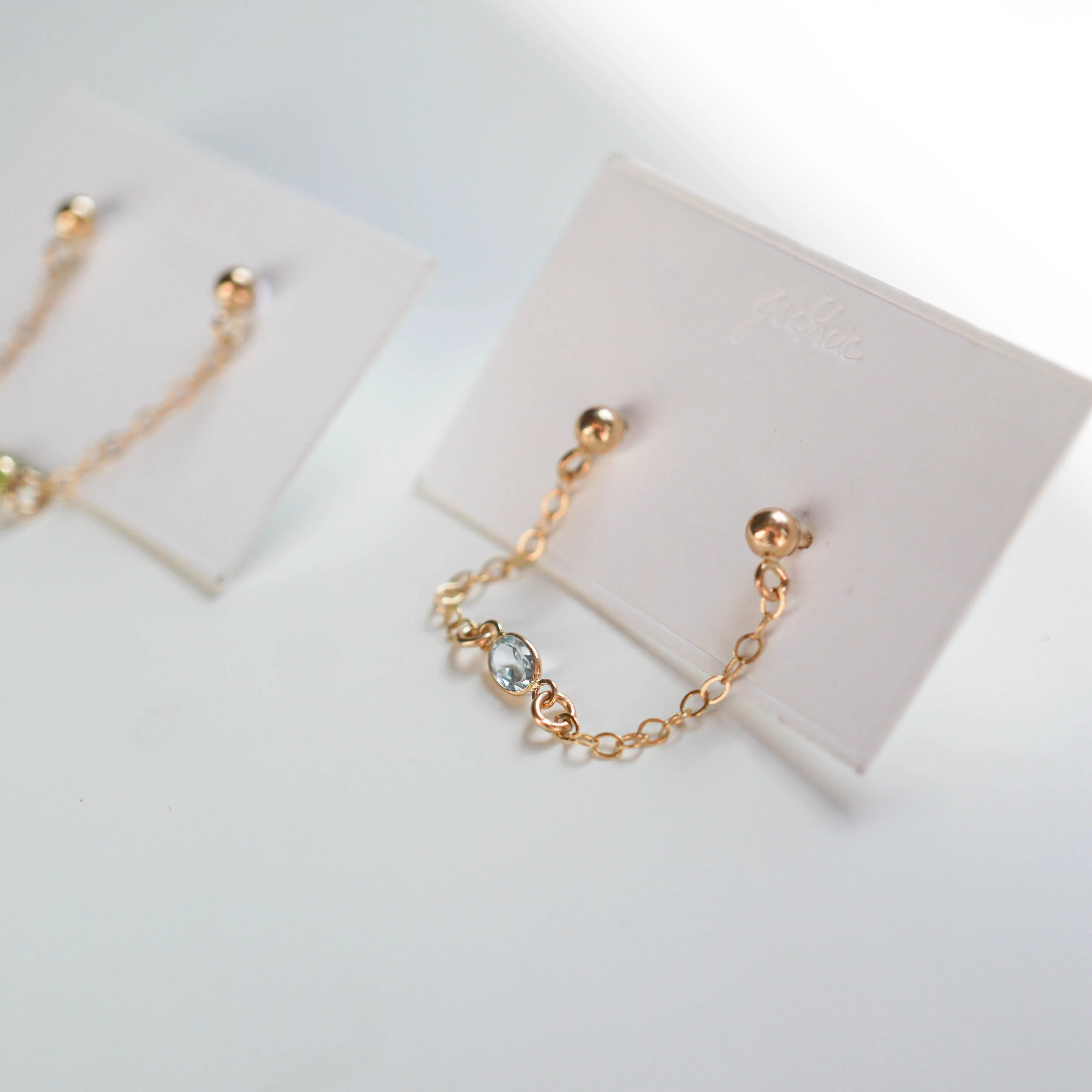 Delicate Stone Ear Chain