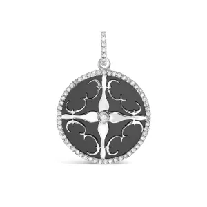 Diamond Onyx Cali Amulet - Silver