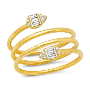 Diamond Spiral Ring
