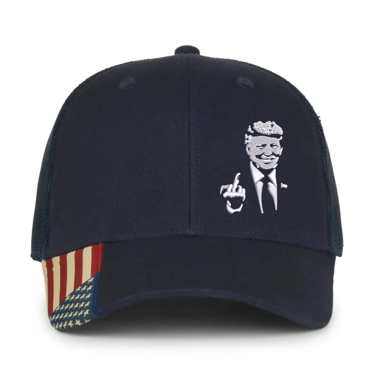 Donald Trump 2024 Middle Finger Embroidery Hat