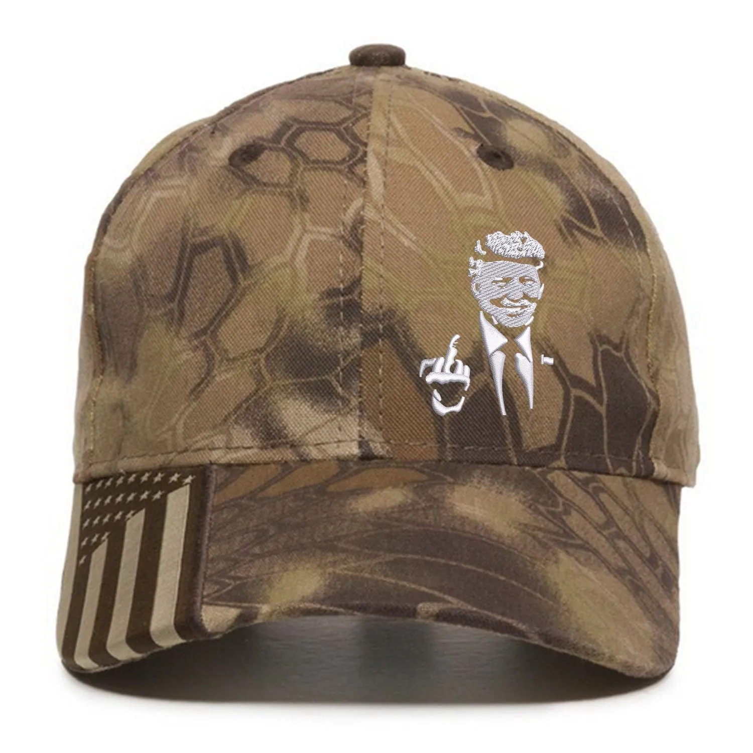 Donald Trump 2024 Middle Finger Embroidery Hat