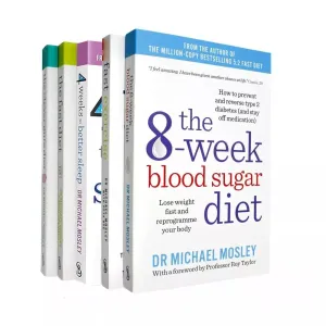 Dr Michael Mosley Collection 5 Books Set (The 8-Week Blood Sugar Diet, 4 Weeks to Better Sleep)
