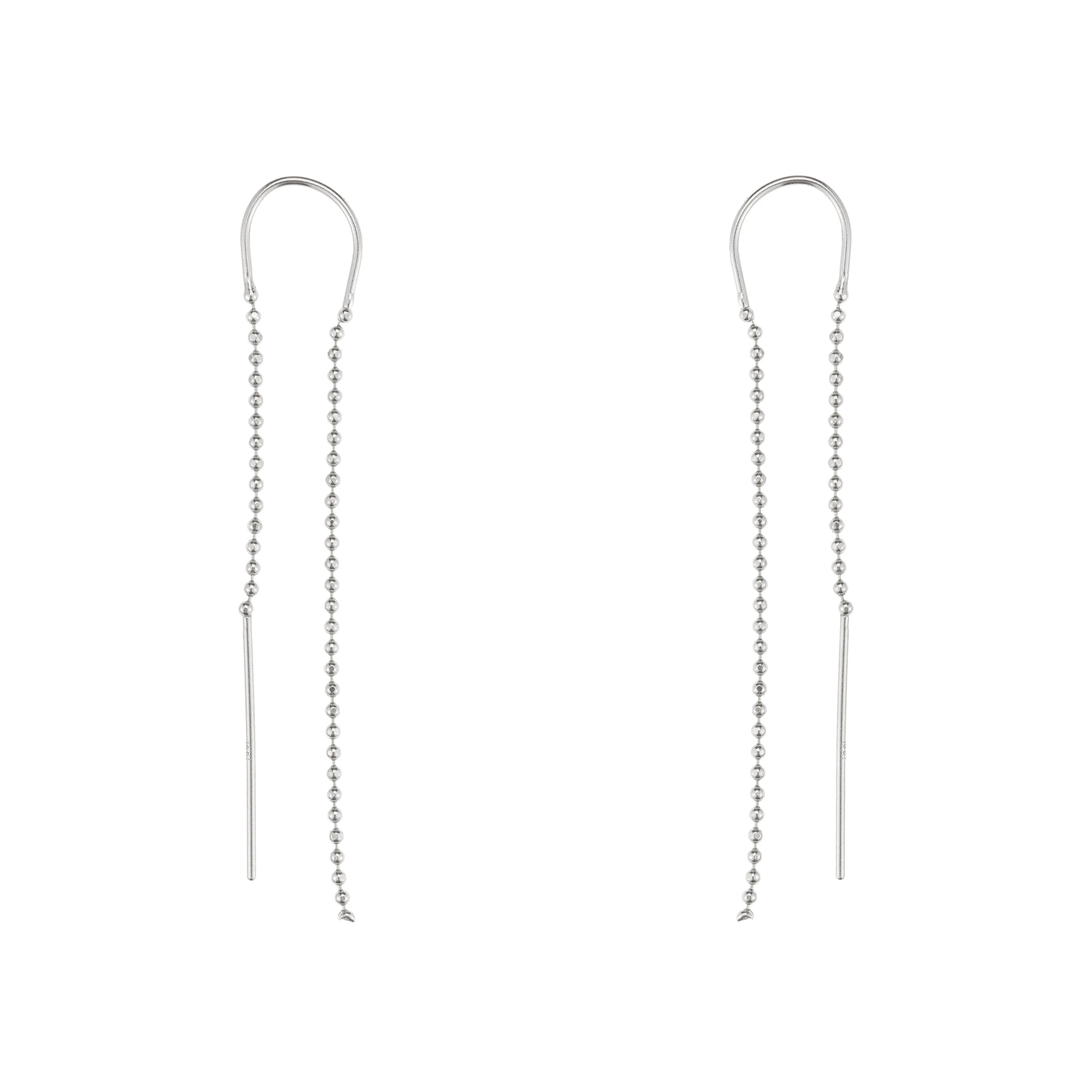 Drop Chain Earrings - Sterling Silver