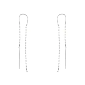 Drop Chain Earrings - Sterling Silver