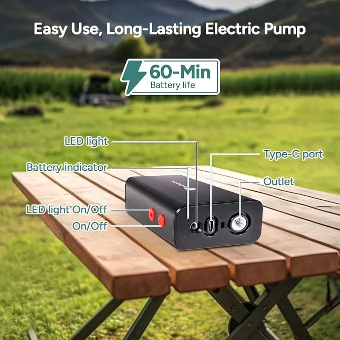 DR.PREPARE Portable Shower with Rechargeable Electric Pump, 4 Gallons/5 Gallons Outdoor Camp Shower Bag, Fast Inflation, Dual Shower Options, Portable for Camping, Hiking, Beach