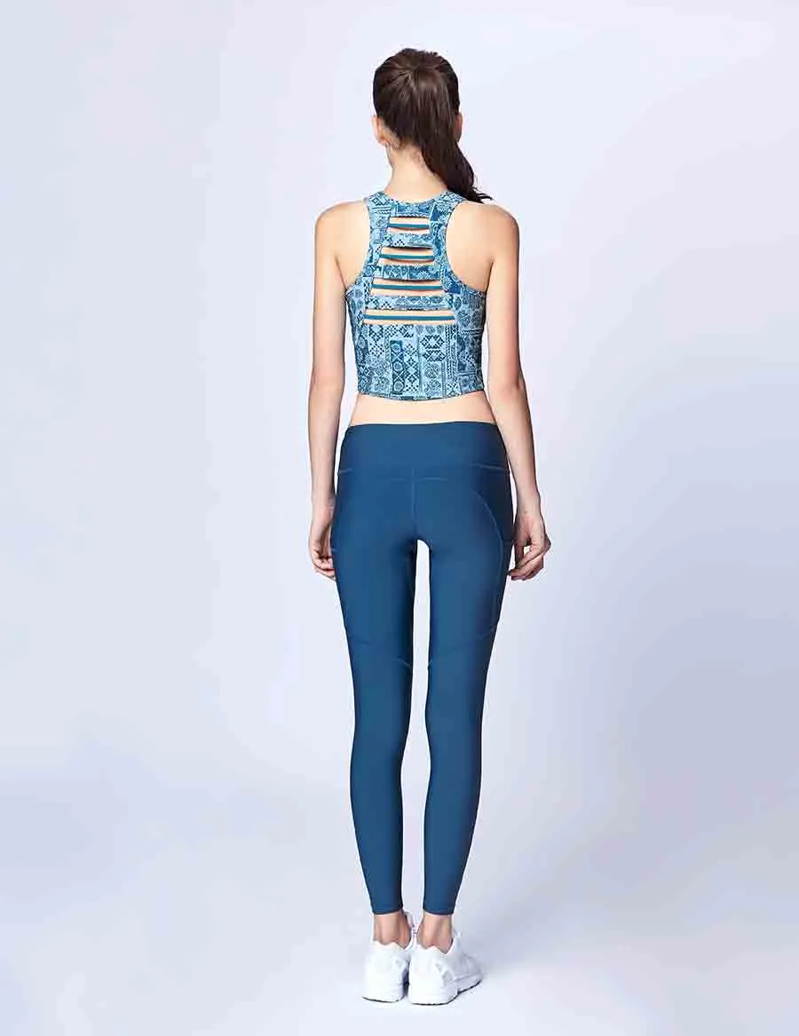 easyoga LESPIRO Ladder Back Tank - F79 Retro Ceramic Art