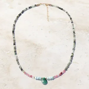 Emerald and Larimar Luxury Necklace *Final Sale*