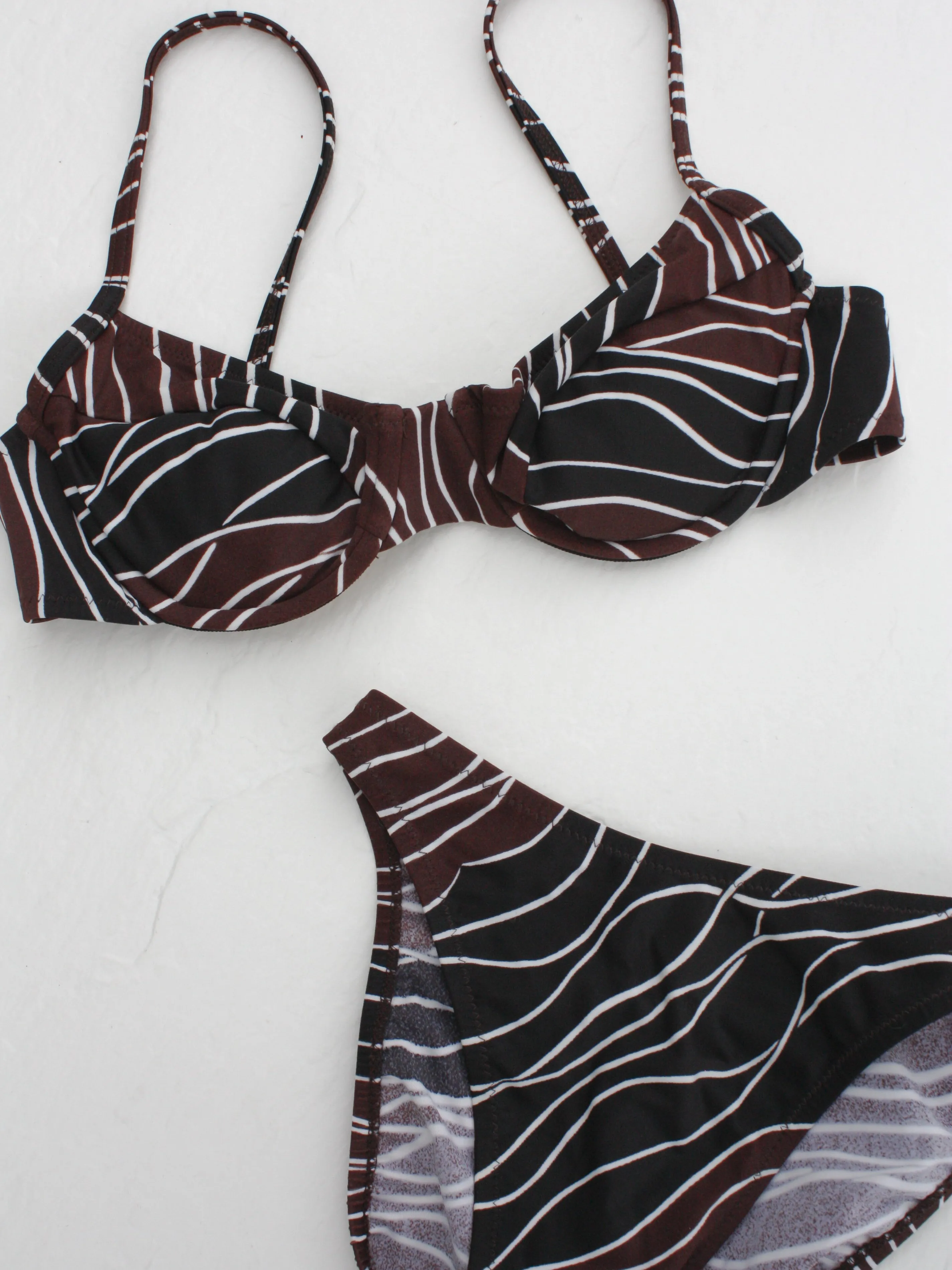 Espresso Stripe Bikini