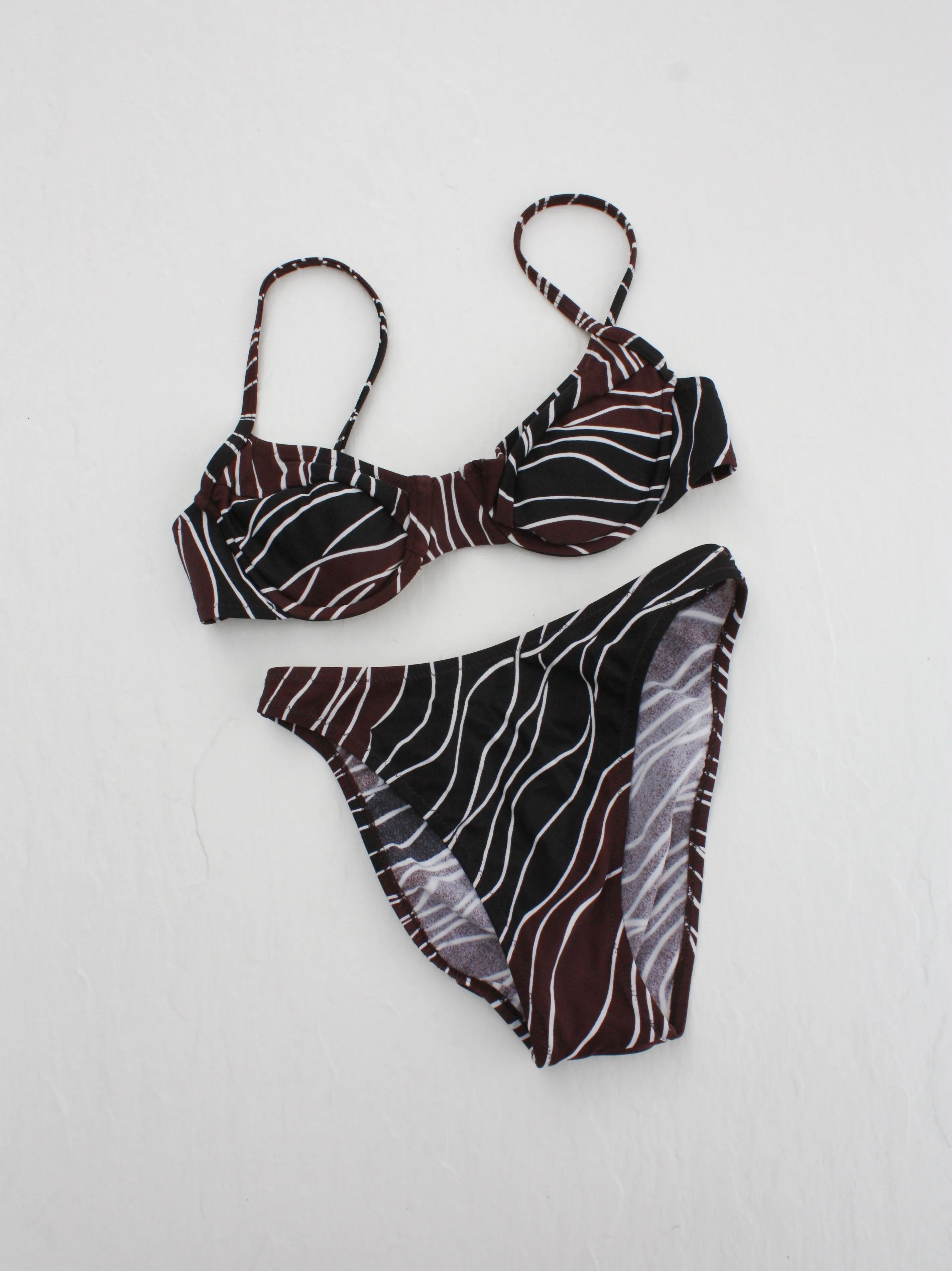 Espresso Stripe Bikini