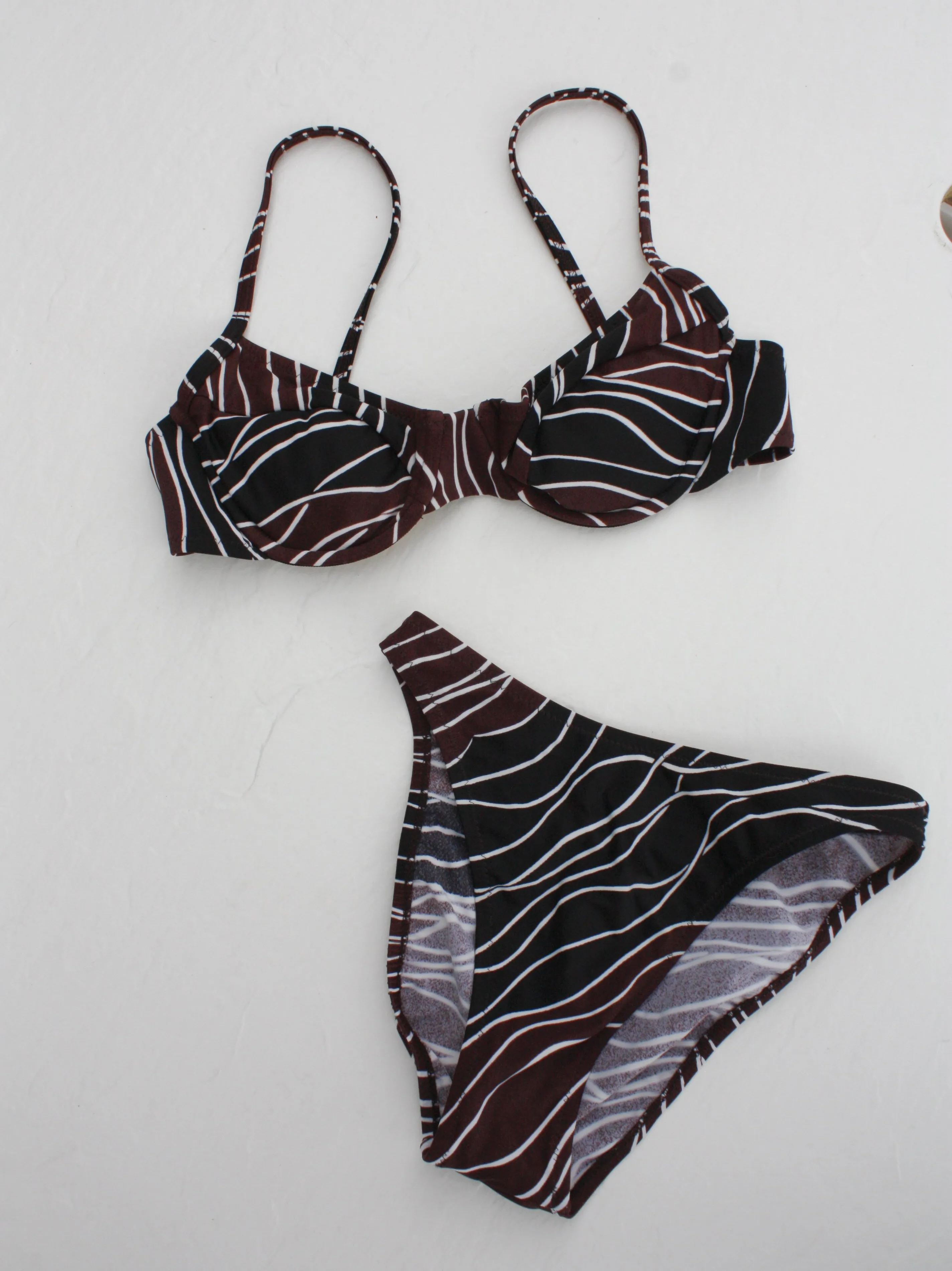 Espresso Stripe Bikini