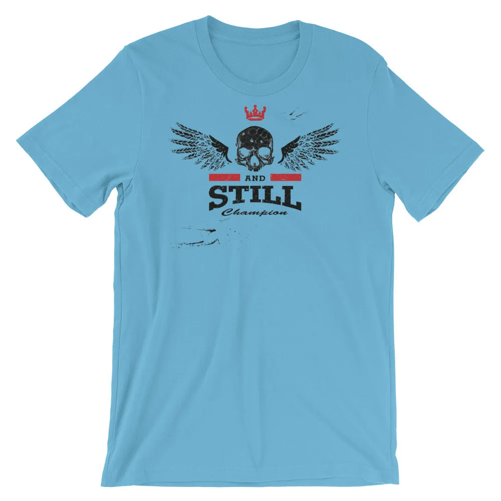 Eternal Champion men's T-shirt with ASC logo on back label