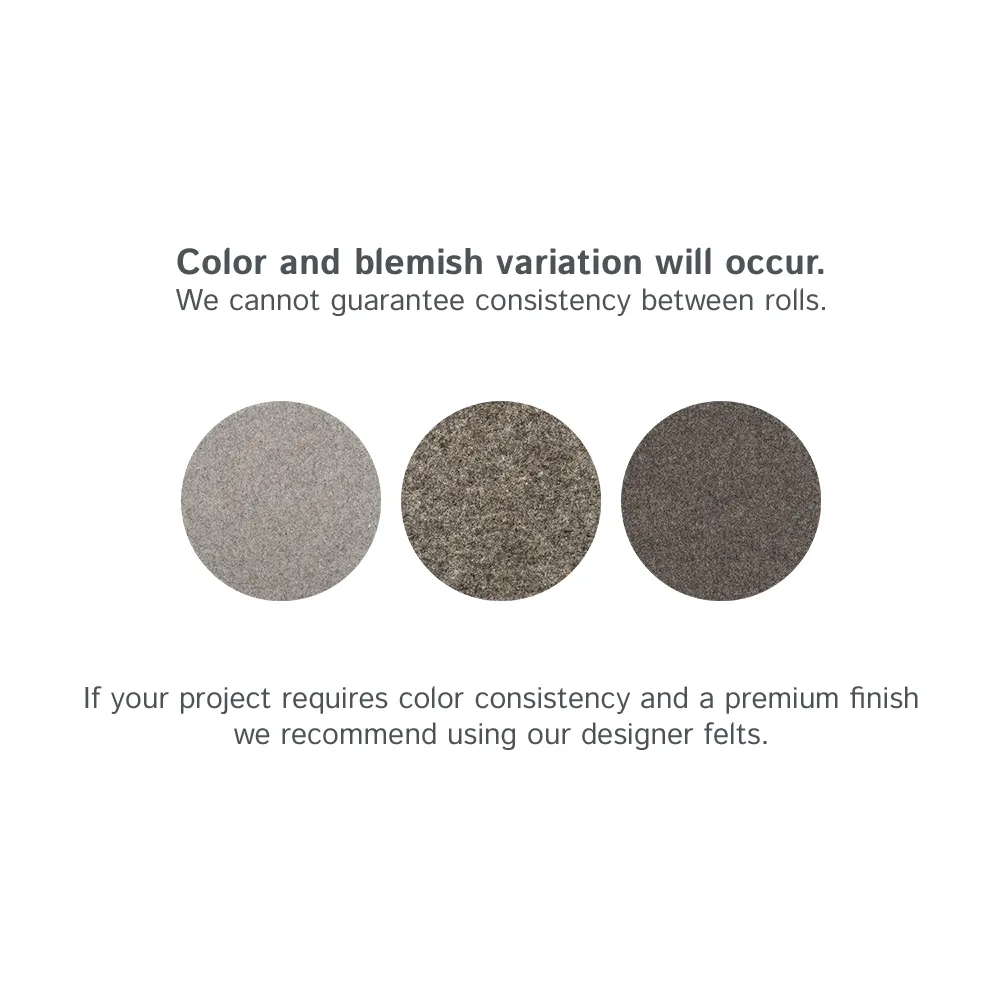 F-7 Industrial Felt Samples - 1/8" 1/4" 1/2" Thick