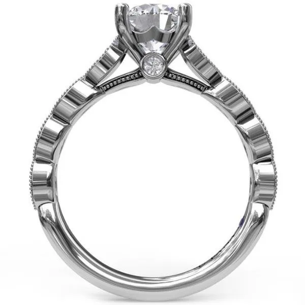 Fana Vintage Style Marquise Side Design Engagement Ring