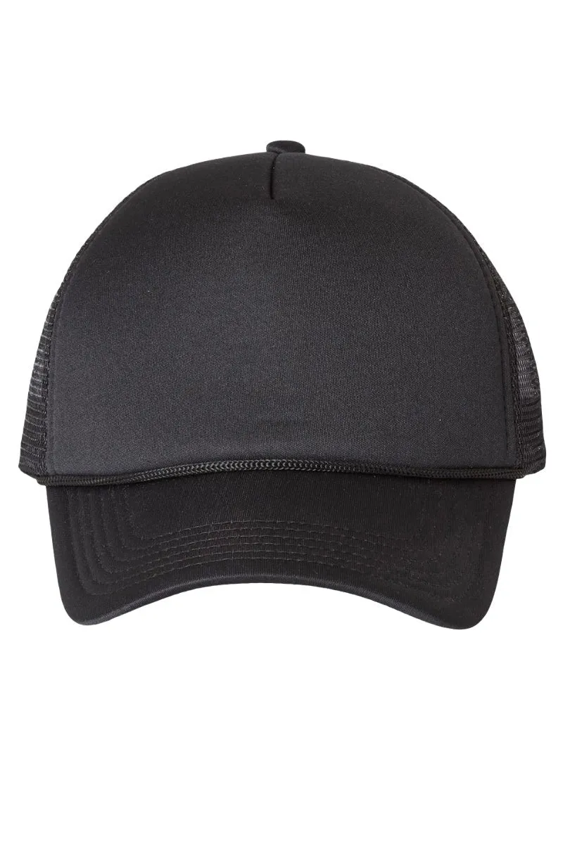 Faux Glitter Girly Ghost Foam Mesh Back Trucker Cap