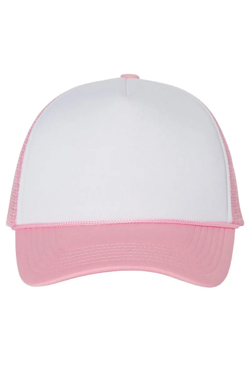 Faux Glitter Girly Ghost Foam Mesh Back Trucker Cap